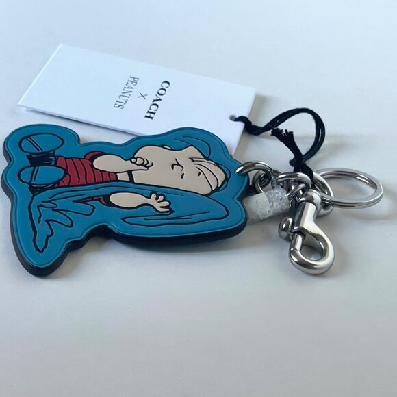 Coach x Peanuts 2025 Linus Leather Bag Charm Keychain CBG56 75th Anniversary - Picture 9 of 9